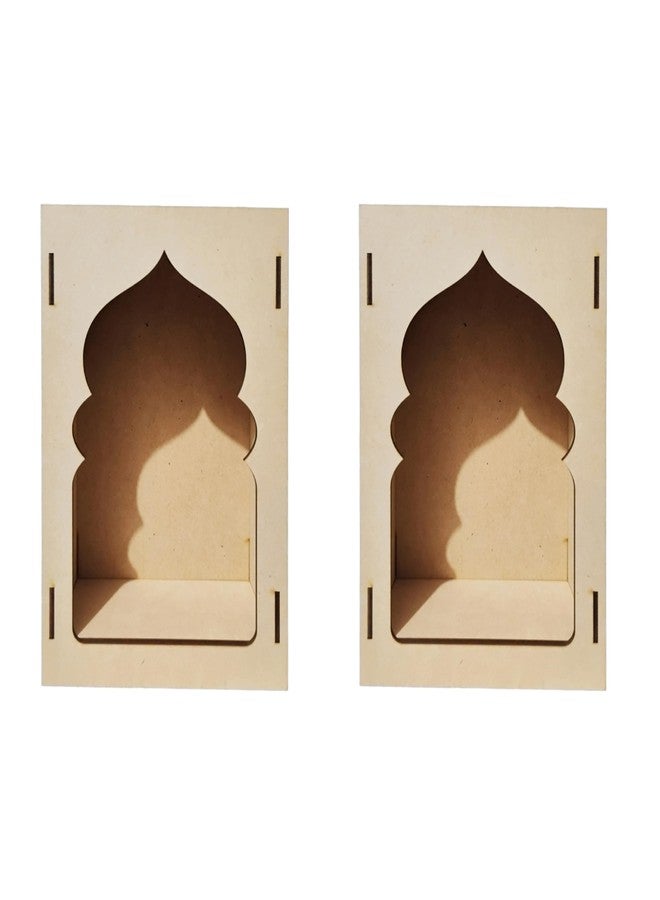 LET'S DIY طقم ديكور حائط "جاروكا" من خشب MDF غير مكتمل الصنع - صندوق خشبي عادي مقطوع يدويًا لتزيين المنزل بشكل إبداعي، وإطار قابل للتخصيص للأعمال الفنية والرسم والمشاريع اليدوية. - Image 1